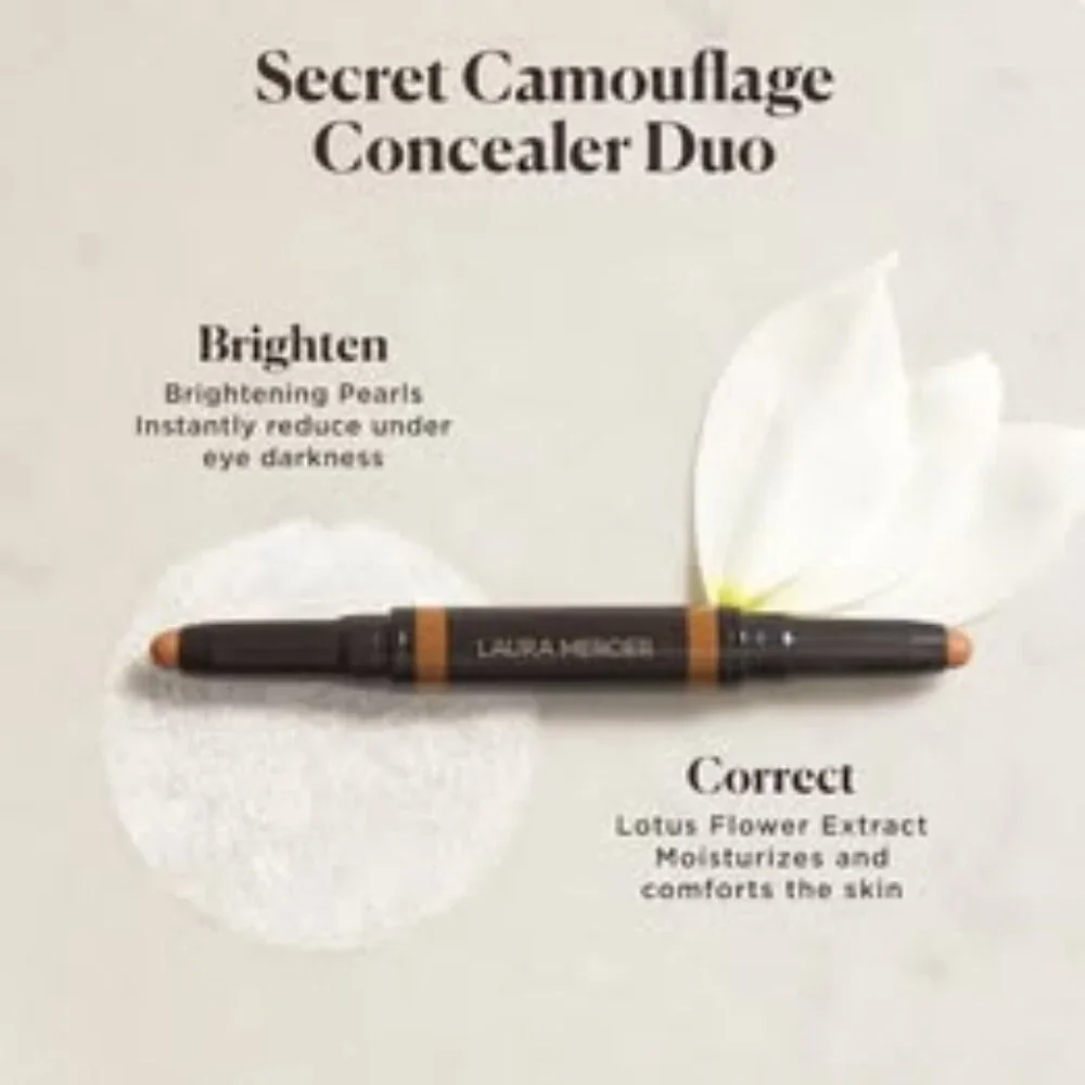 Laura Mercier Secret Camouflage Brighten &Correct Duo, 2-in-1 Face & Under Eye